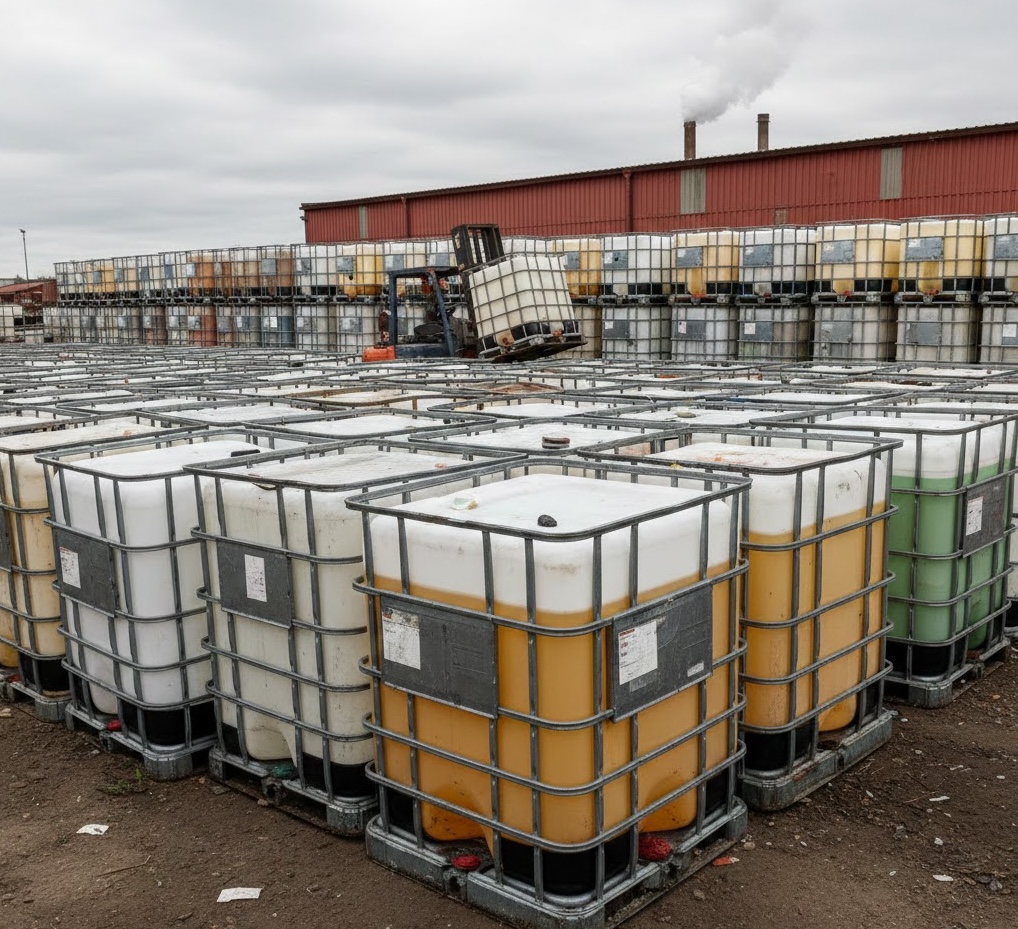 IBC tote cleaning and storage